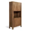Wandkasten< Wandkast Liam Bruin / Marmer - 90x180x40 cm
