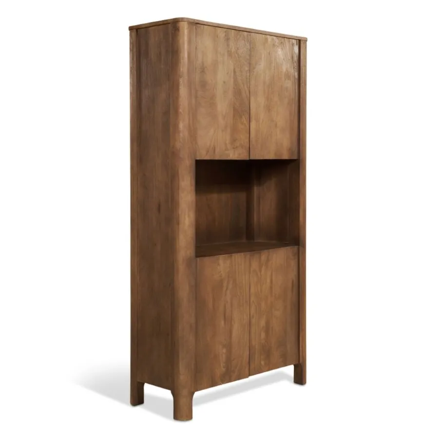 Wandkasten< Wandkast Liam Kastanjebruin - 90x180x40 cm