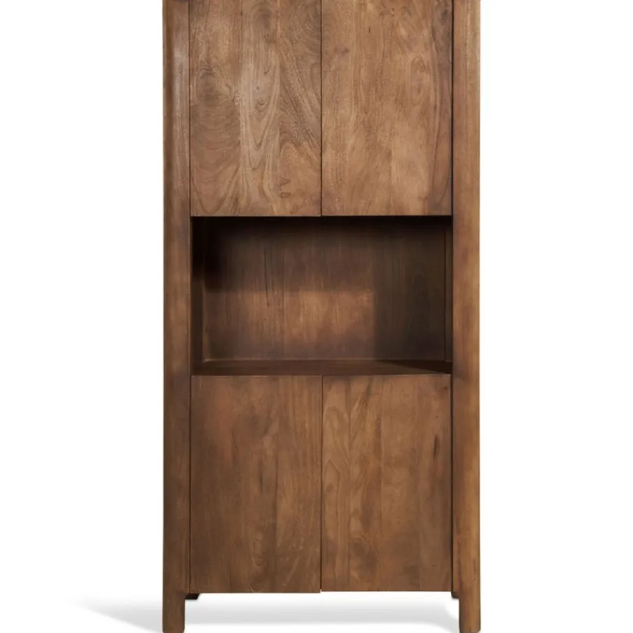 Wandkasten< Wandkast Liam Kastanjebruin - 90x180x40 cm