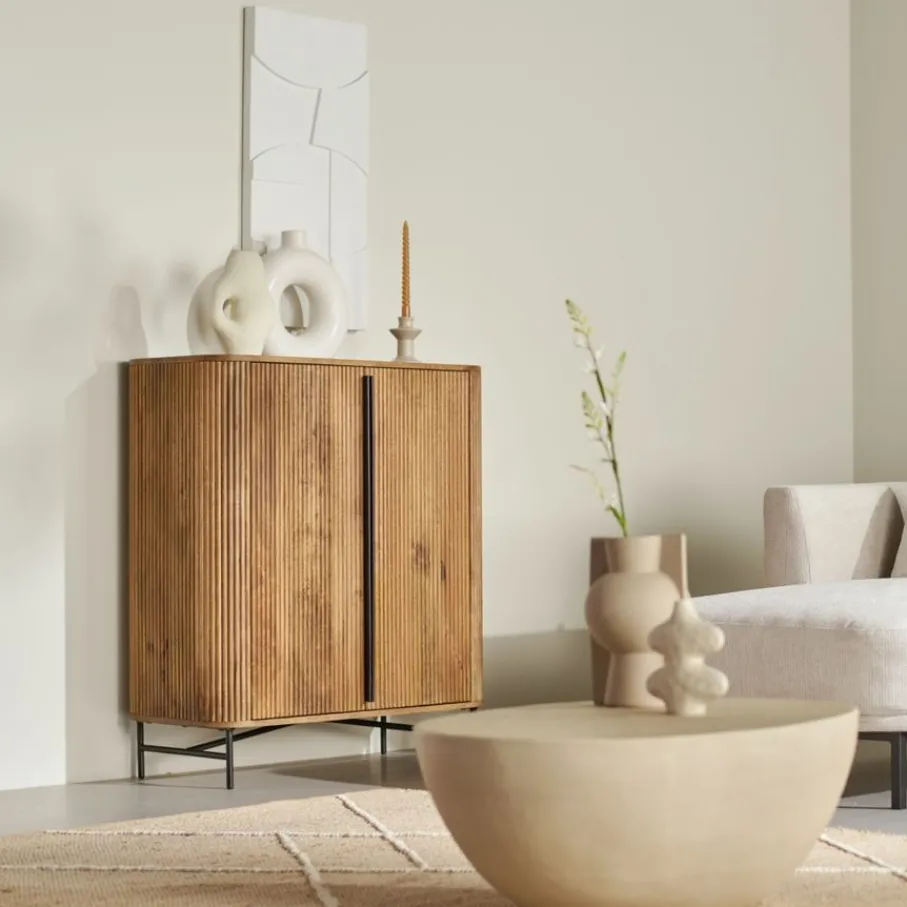 Wandkasten< Wandkast Rego Bruin - 90x100x40 cm