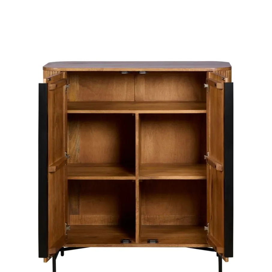 Wandkasten< Wandkast Rego Bruin - 90x100x40 cm