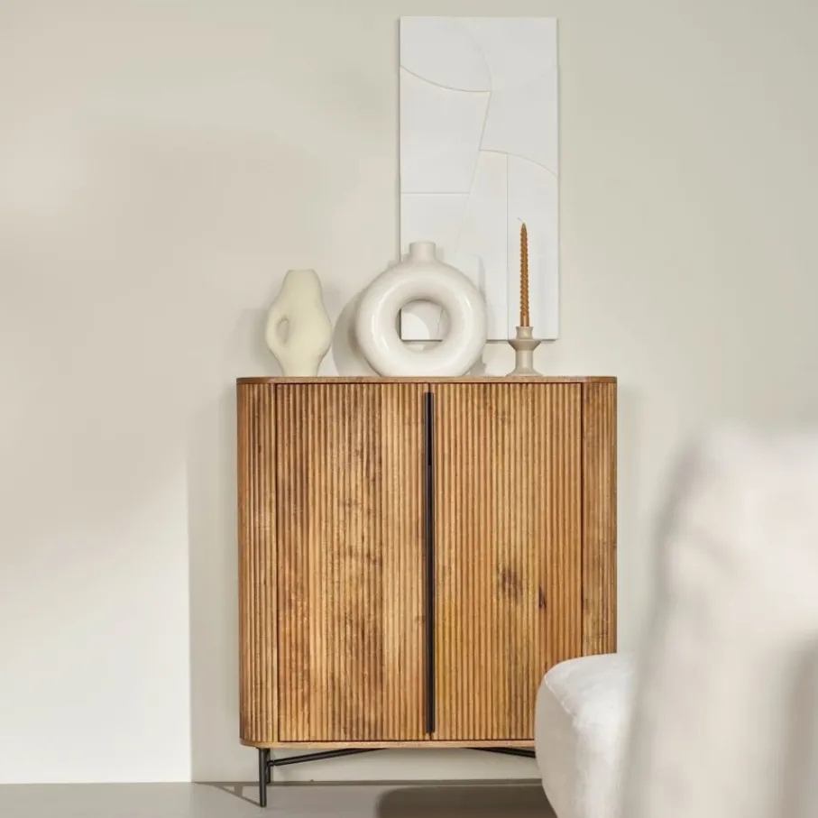 Wandkasten< Wandkast Rego Bruin - 90x100x40 cm