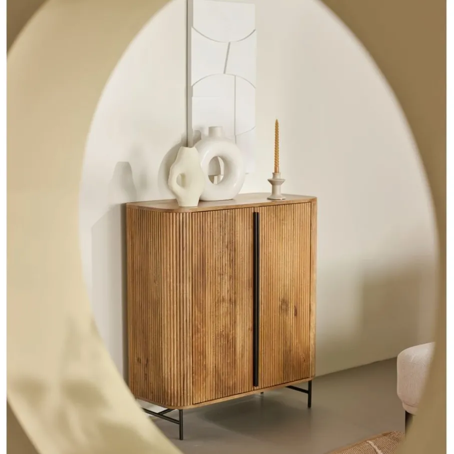 Wandkasten< Wandkast Rego Bruin - 90x100x40 cm
