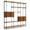 Boekenkasten|Wandkasten< Wandkast Rego Bruin - 210x210x39 cm