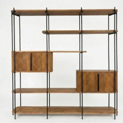 Boekenkasten|Wandkasten< Wandkast Rego Bruin - 210x210x39 cm