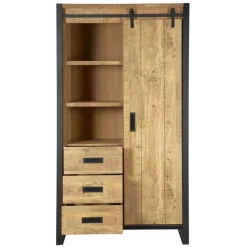 Wandkasten< Wandkast Tilburg Naturel - 109x190x45 cm