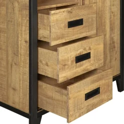 Wandkasten< Wandkast Tilburg Naturel - 109x190x45 cm