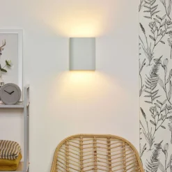 Wandlampen<Lucide Wandlamp Ovalis Wit