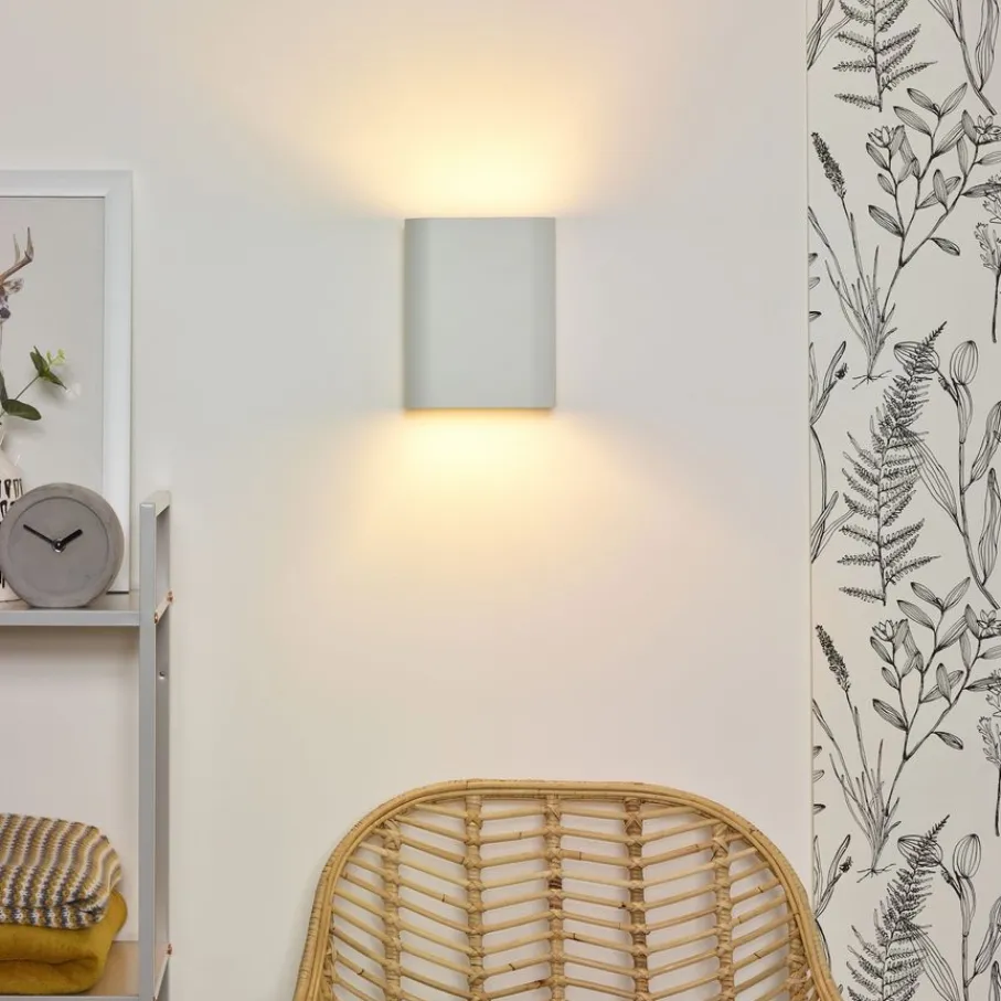 Wandlampen<Lucide Wandlamp Ovalis Wit