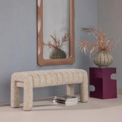 Poefs & Krukjes|Eetkamerbanken<WOOOD Bank Frex Bruin - 110x43 cm