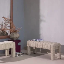 Poefs & Krukjes|Eetkamerbanken<WOOOD Bank Frex Bruin - 110x43 cm