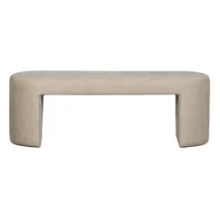 Poefs & Krukjes|Eetkamerbanken<WOOOD Bank Jacob Beige - 130x46 cm