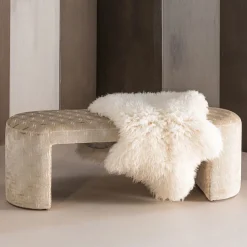 Poefs & Krukjes|Eetkamerbanken<WOOOD Bank Jacob Beige - 130x46 cm