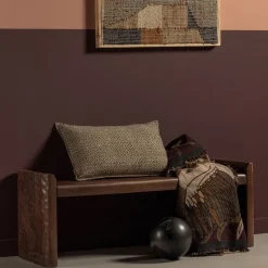 Poefs & Krukjes|Eetkamerbanken<WOOOD Bank Prop Bruin - 120 cm