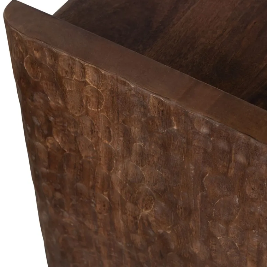 Poefs & Krukjes|Eetkamerbanken<WOOOD Bank Prop Bruin - 120 cm