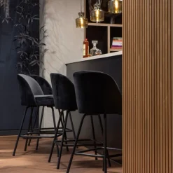 Barkrukken|Barkrukken<WOOOD Barkruk Vogue Zwart - 65 cm