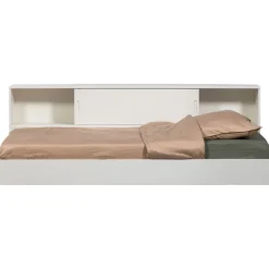 Eenpersoonsbedden<WOOOD Bed Carter Wit - 90x200 cm