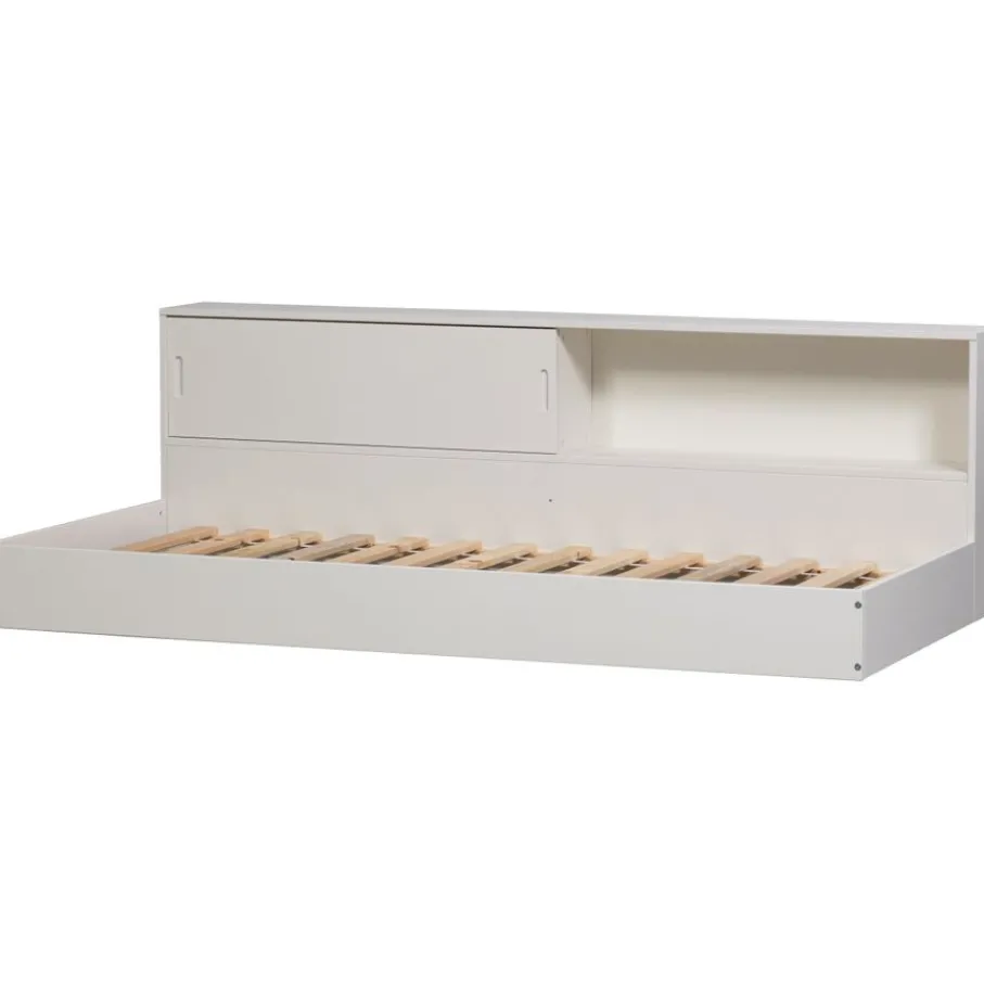 Eenpersoonsbedden<WOOOD Bed Carter Wit - 90x200 cm