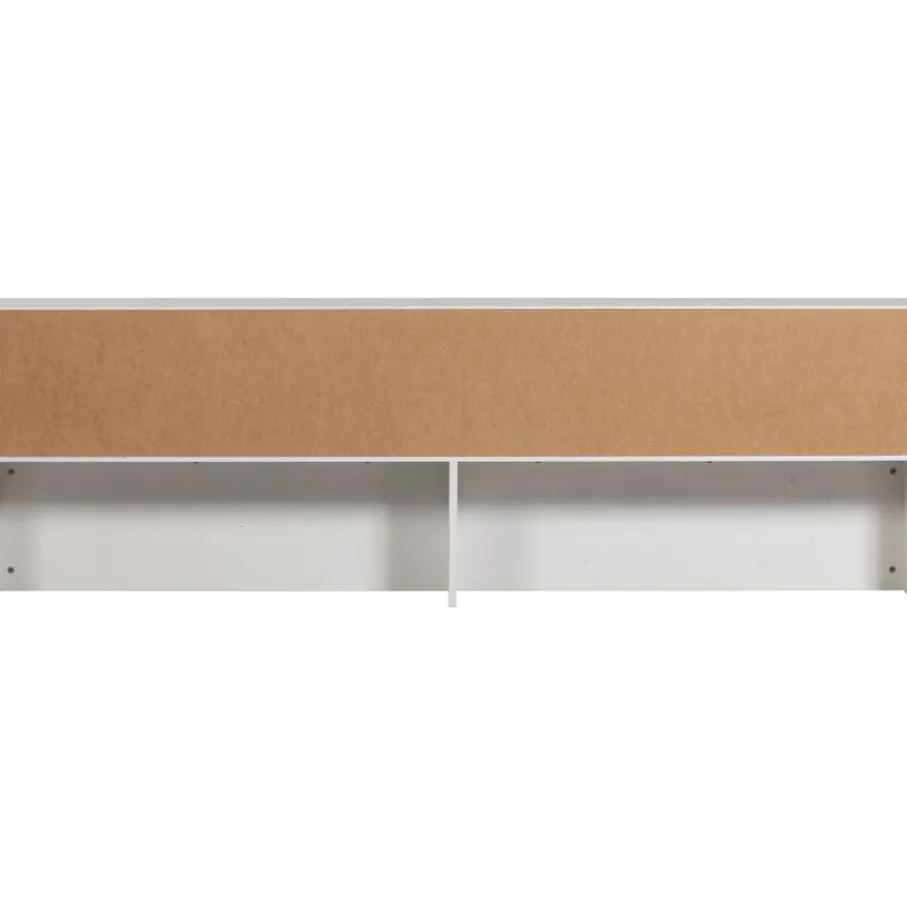Eenpersoonsbedden<WOOOD Bed Carter Wit - 90x200 cm