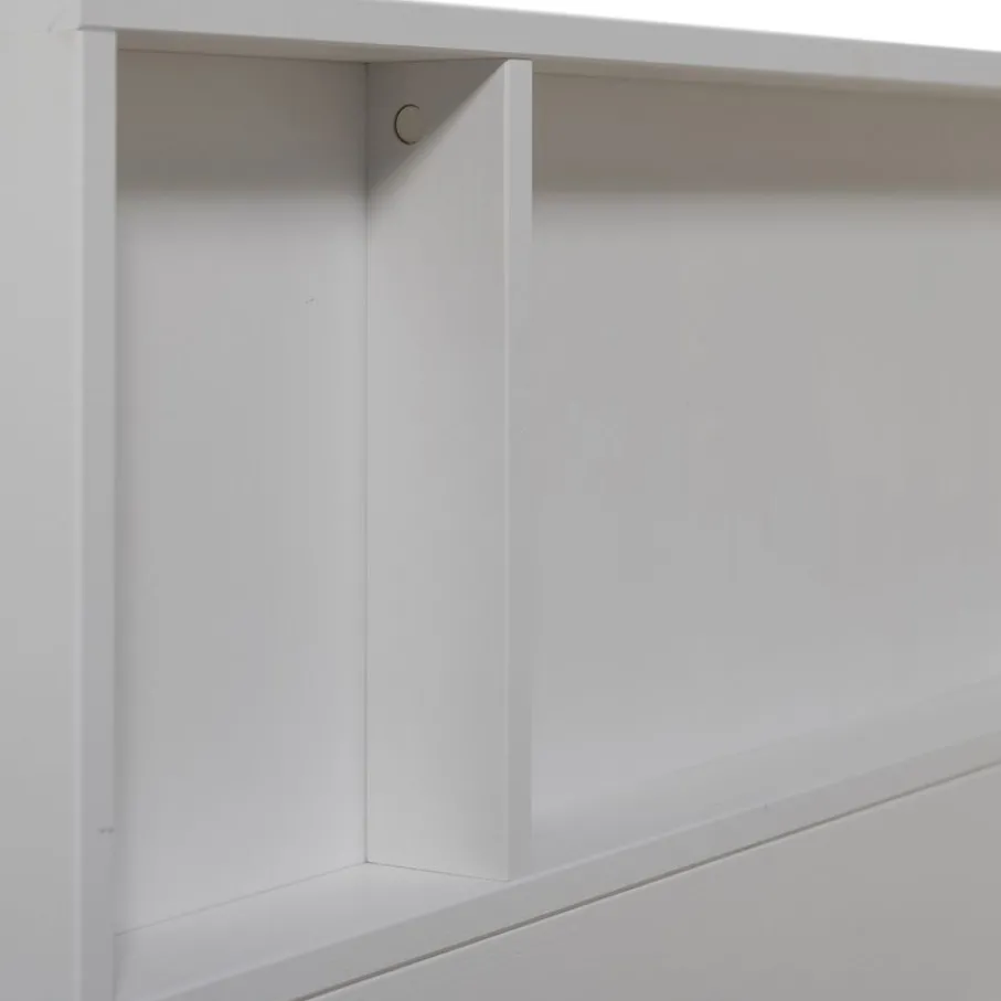 Eenpersoonsbedden<WOOOD Bed Carter Wit - 90x200 cm