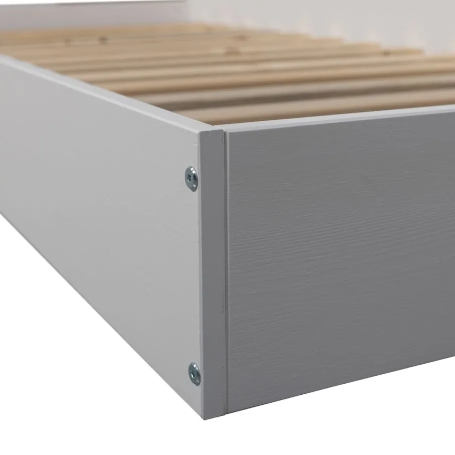 Eenpersoonsbedden<WOOOD Bed Carter Wit - 90x200 cm