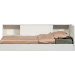 Eenpersoonsbedden<WOOOD Bed Carter Wit - 90x200 cm