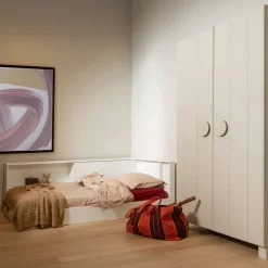 Eenpersoonsbedden<WOOOD Bed Carter Wit - 90x200 cm