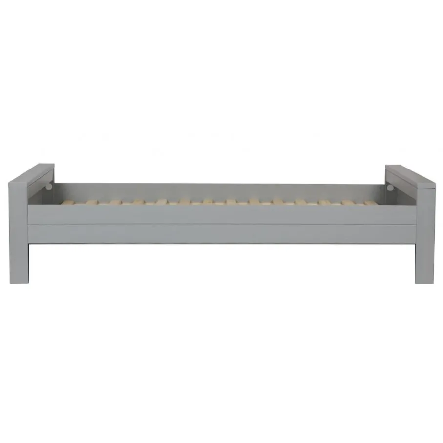 Eenpersoonsbedden<WOOOD Bed Dennis Grijs - 90x200 cm