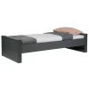 Eenpersoonsbedden<WOOOD Bed Dennis Staalgrijs - 90x200 cm