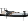 Eenpersoonsbedden<WOOOD Bed Mees Zwart - 90x200 cm