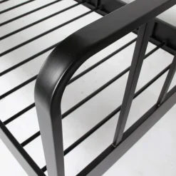 Eenpersoonsbedden<WOOOD Bed Mees Zwart - 90x200 cm