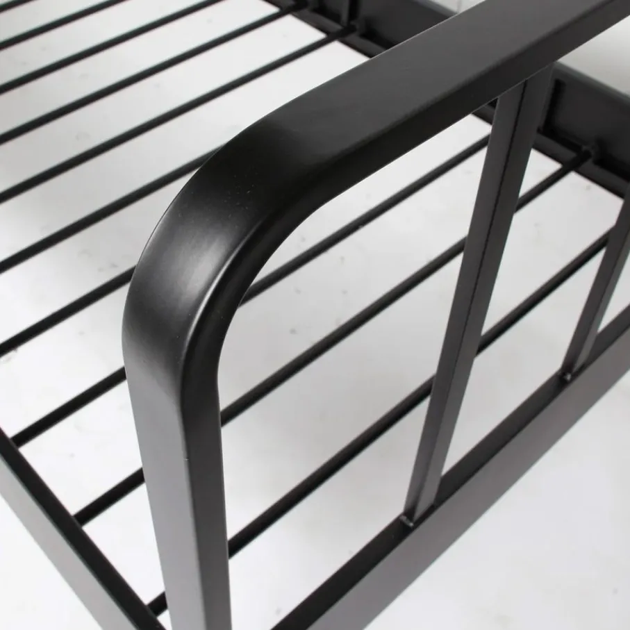 Eenpersoonsbedden<WOOOD Bed Mees Zwart - 90x200 cm