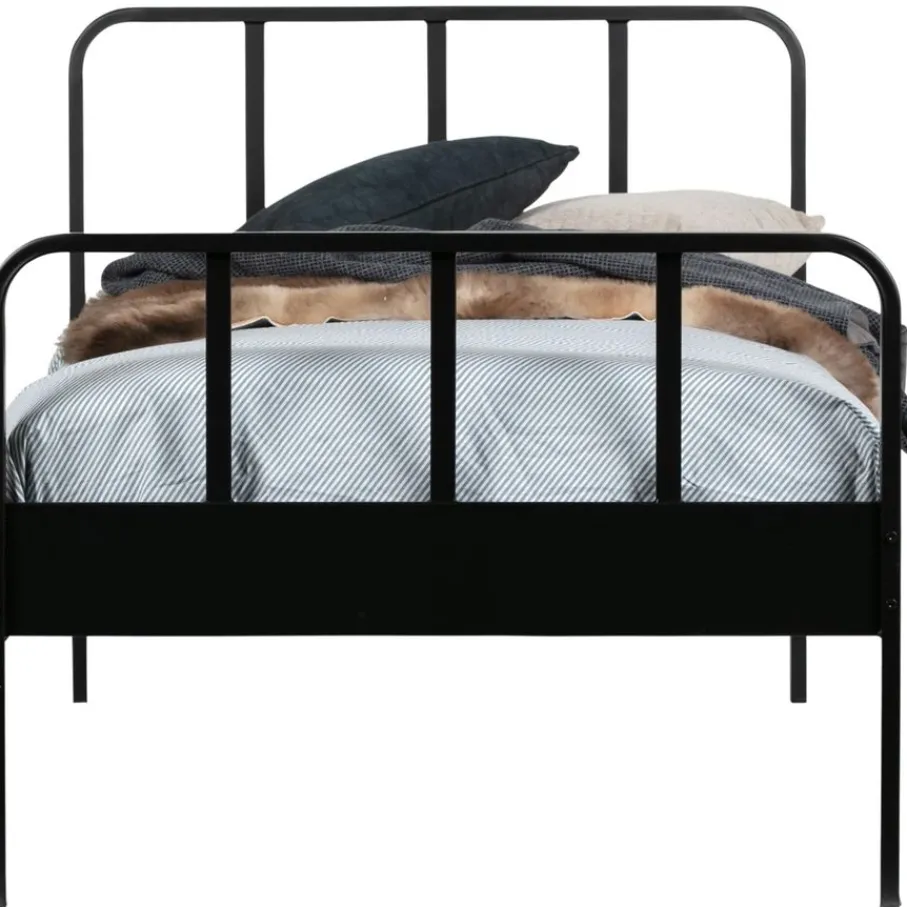 Eenpersoonsbedden<WOOOD Bed Mees Zwart - 90x200 cm