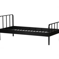 Eenpersoonsbedden<WOOOD Bed Mees Zwart - 90x200 cm