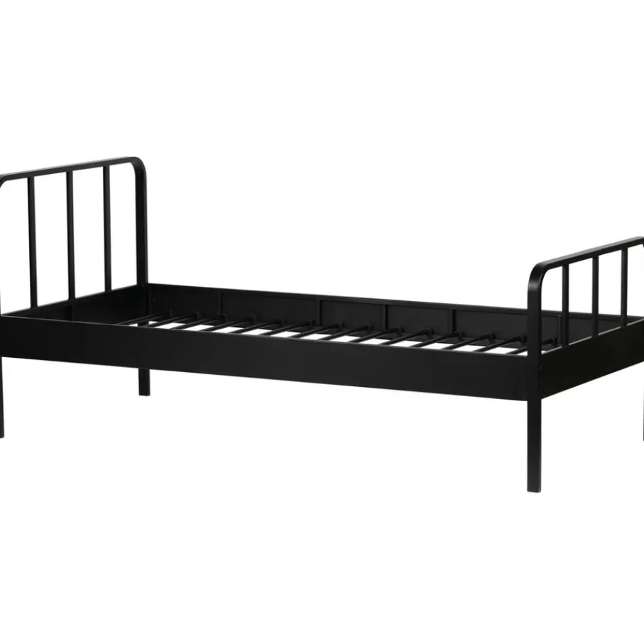 Eenpersoonsbedden<WOOOD Bed Mees Zwart - 90x200 cm
