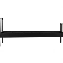 Eenpersoonsbedden<WOOOD Bed Mees Zwart - 90x200 cm