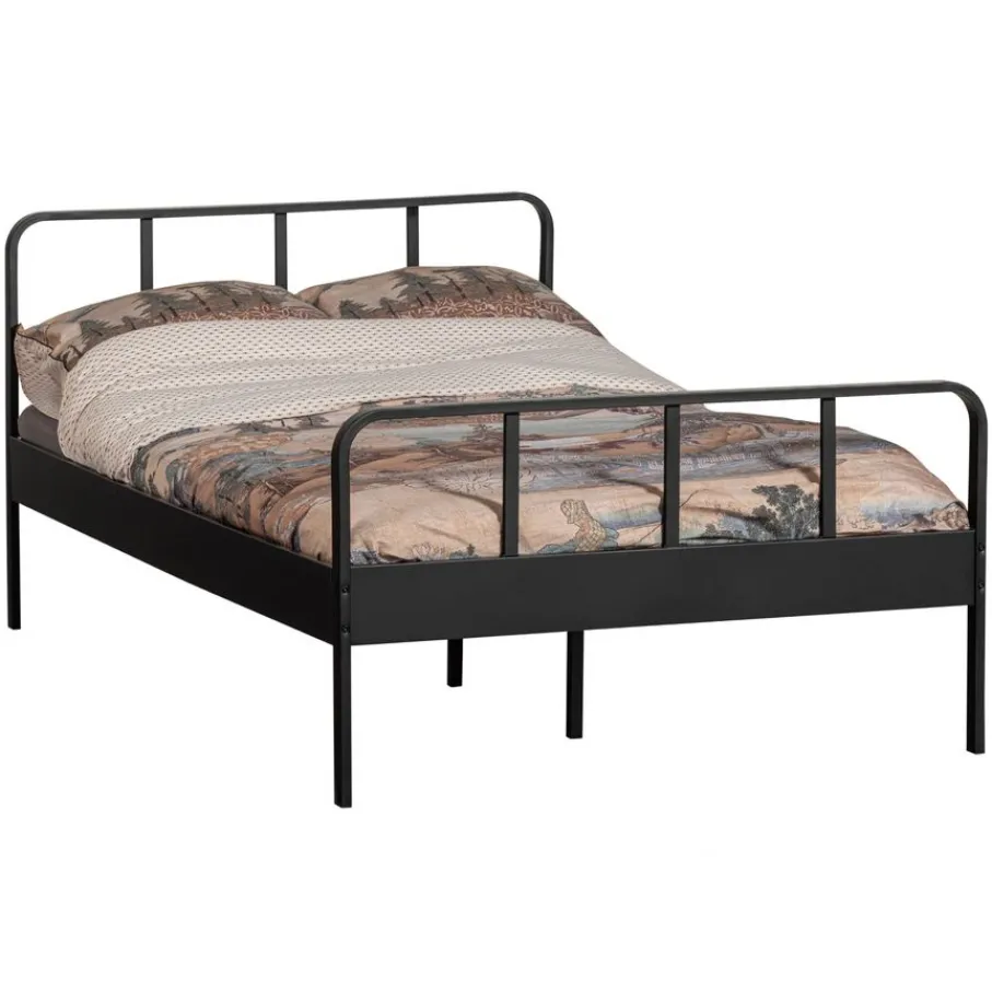 Tweepersoonsbedden|Eenpersoonsbedden<WOOOD Bed Mees Zwart - 120x200 cm