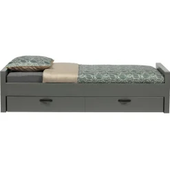 Eenpersoonsbedden<WOOOD Bed Morris Leem - 90x200 cm