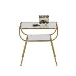 Bijzettafels|Nachtkastjes<WOOOD Bijzettafel Amazing Goud - 47x40 cm