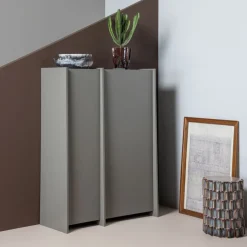 Bijzettafels<WOOOD Bijzettafel Axu Grijsblauw - Ø 35 cm