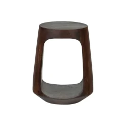 Bijzettafels<WOOOD Bijzettafel Bayo Walnoot - Ø 33 cm