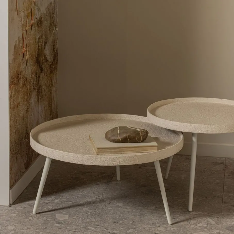 Salontafels<WOOOD Bijzettafel Bounds Beige - Ø 74 cm