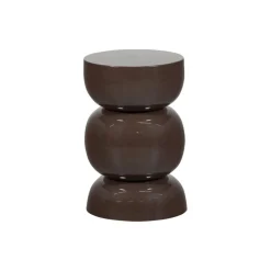 Bijzettafels<WOOOD Bijzettafel Breno Donkerbruin - Ø 30 cm