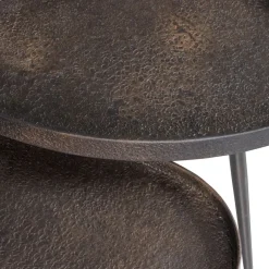 Bijzettafels<WOOOD Bijzettafel Crude Brons - set 2 stuks