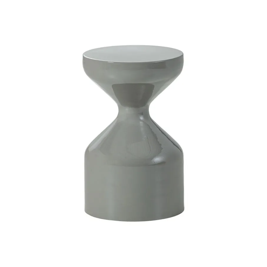 Bijzettafels<WOOOD Bijzettafel Floyd Grijs - Ø 30 cm