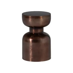 Bijzettafels<WOOOD Bijzettafel Frits Brons - Ø 30 cm