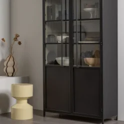 Bijzettafels<WOOOD Bijzettafel Hidde Geel - Ø 30 cm