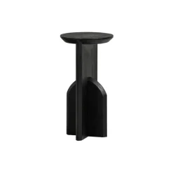 Bijzettafels<WOOOD Bijzettafel Kioni Zwart - Ø 30 cm