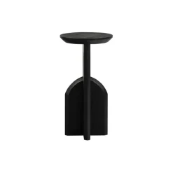 Bijzettafels<WOOOD Bijzettafel Kioni Zwart - Ø 30 cm