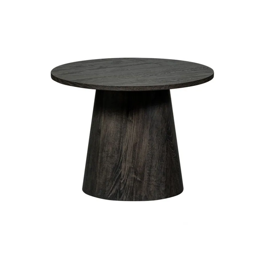 Bijzettafels<WOOOD Bijzettafel Maan Donkerbruin - Ø 60 cm